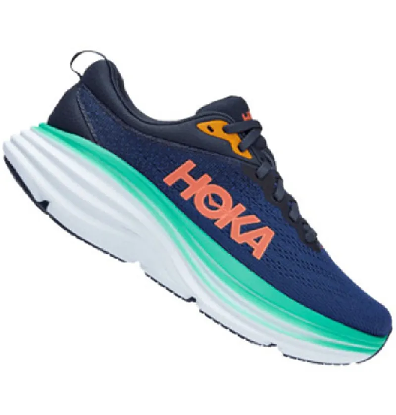 Hoka One One Women's Bondi 8 Outer Space/Bellweather Blue-3